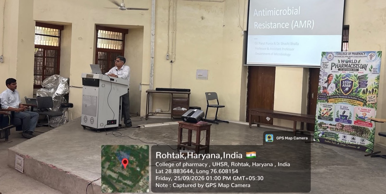 Dr Naveen Khatri, Principal, College of Pharmacy PGIMS Rohtak